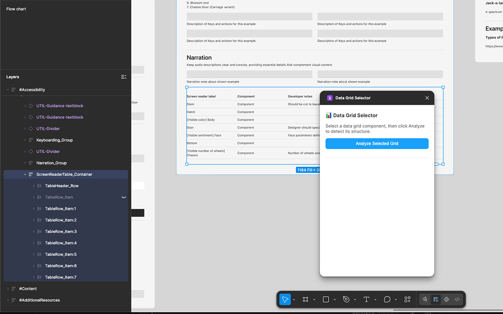On-load state, table selected, plugin invoked
